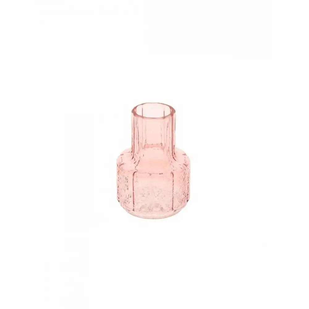Βάζο γυάλινο ροζ 8x11cm