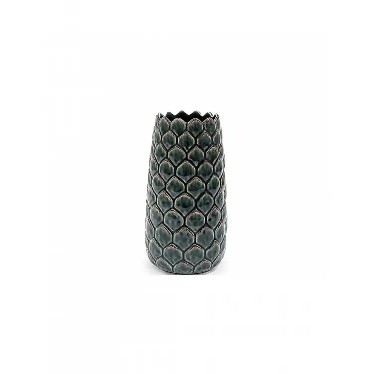 Βάζο κεραμικό  Πράσινο αγγινάρα 11,5x21,5cm