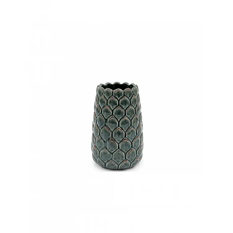 Βάζο κεραμικό  Πράσινο αγγινάρα 10x15,1cm