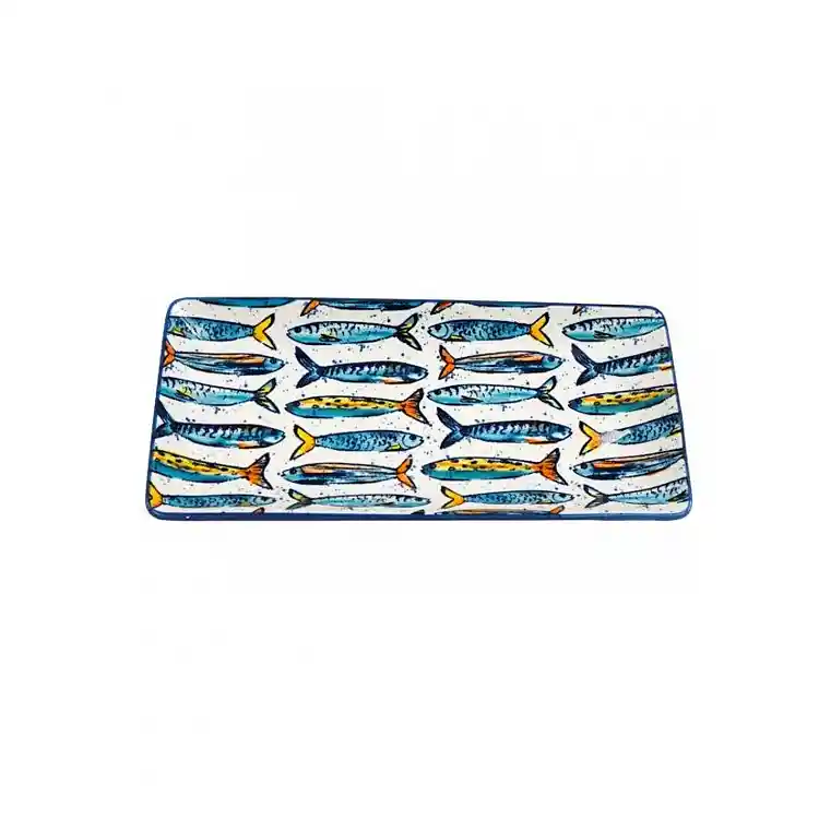 Πιατέλα κεραμική με ψάρια 24,7x11,5cm