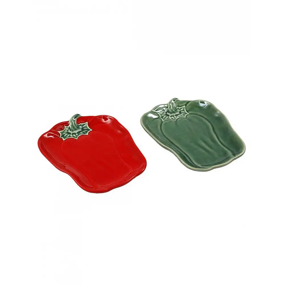 Πιατέλα πιπεριά 2χρώματα 22x17cm