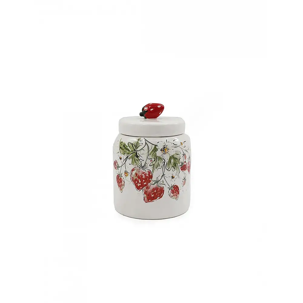 Jar κεραμικό με φράουλες 12X16cm
