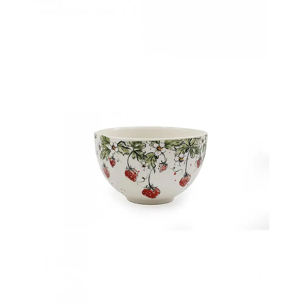 Μπωλ κεραμικό με φράουλες 10X6. 5cm