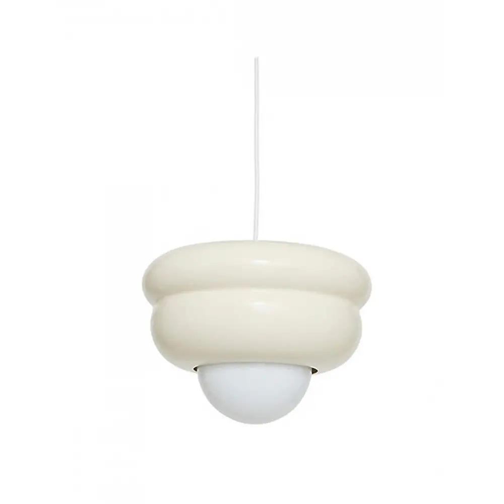 Φωτιστικό οροφής γυάλινο cream Φ28 cm