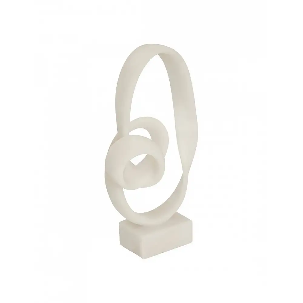 Διακοσμητικό λευκό Polyresin 25,5x13x45cm