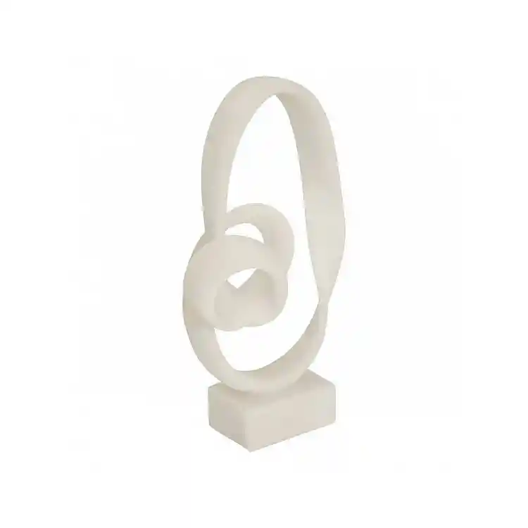 Διακοσμητικό λευκό Polyresin 25,5x13x45cm