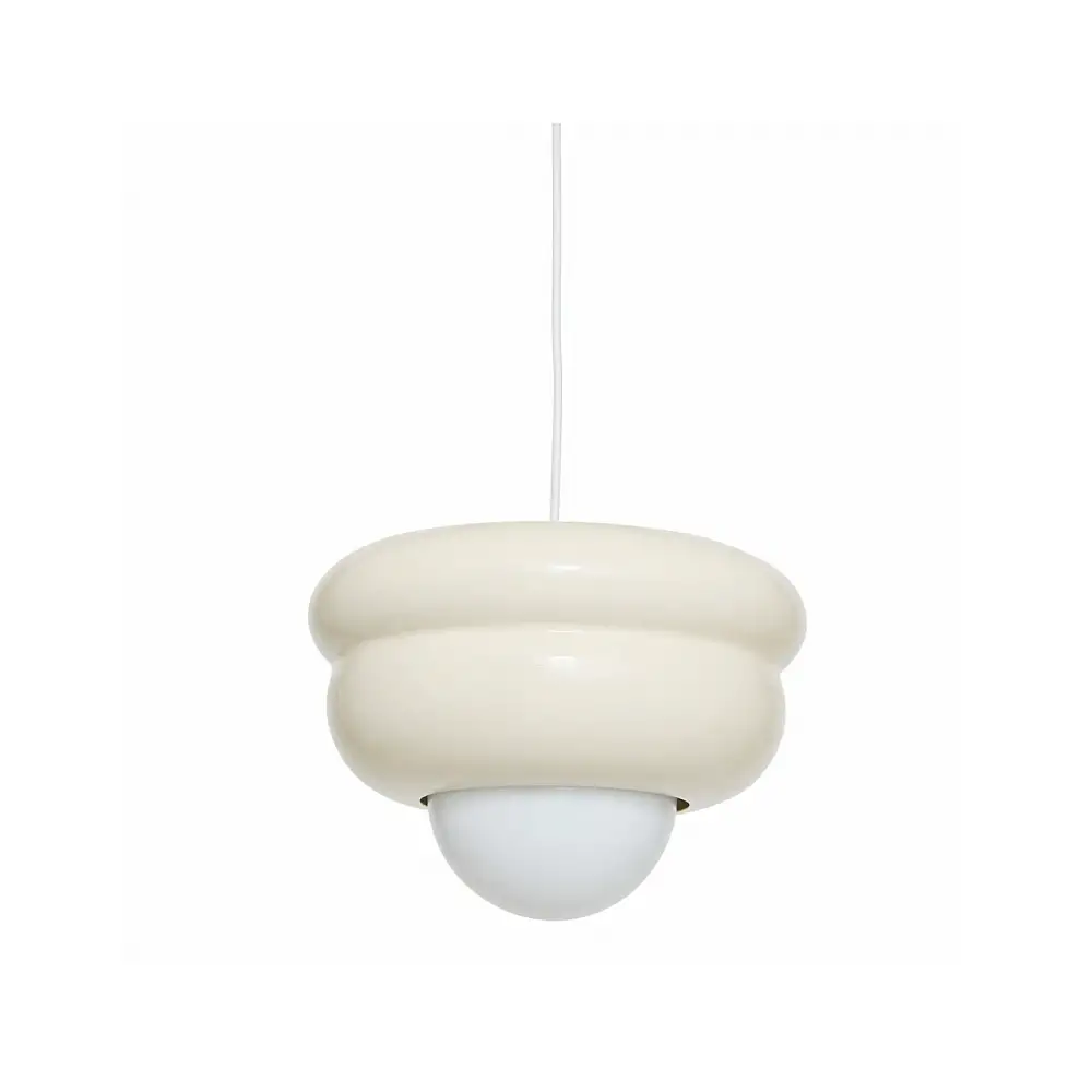 Φωτιστικό οροφής γυάλινο cream Φ28 cm