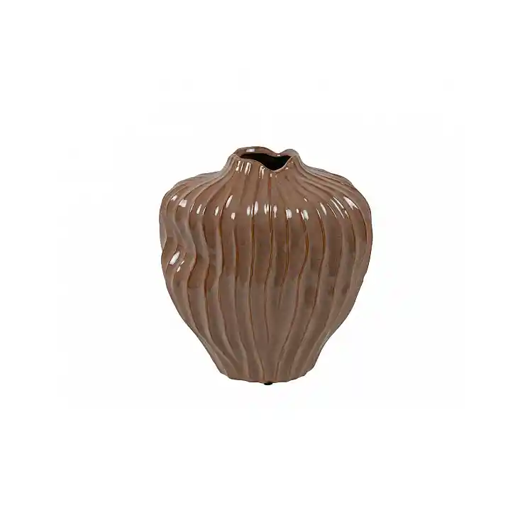 Βάζο κεραμικό καφέ 30x19x35cm