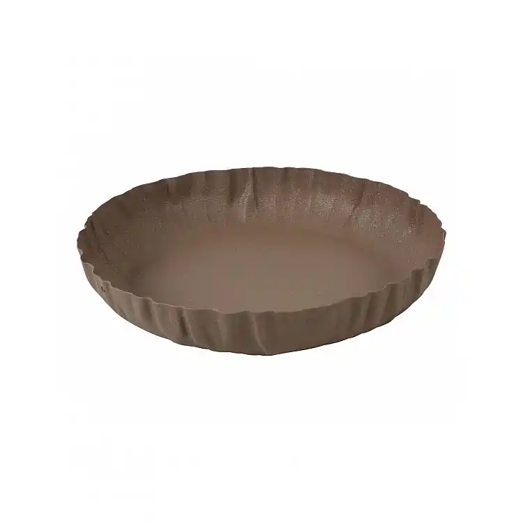 Πιατέλα μεταλλική καφέ 30x5cm