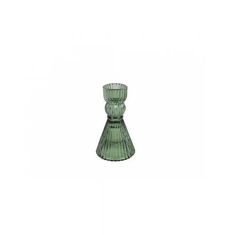 Κηροπήγιο γυάλινο πράσινο 6x10,5cm