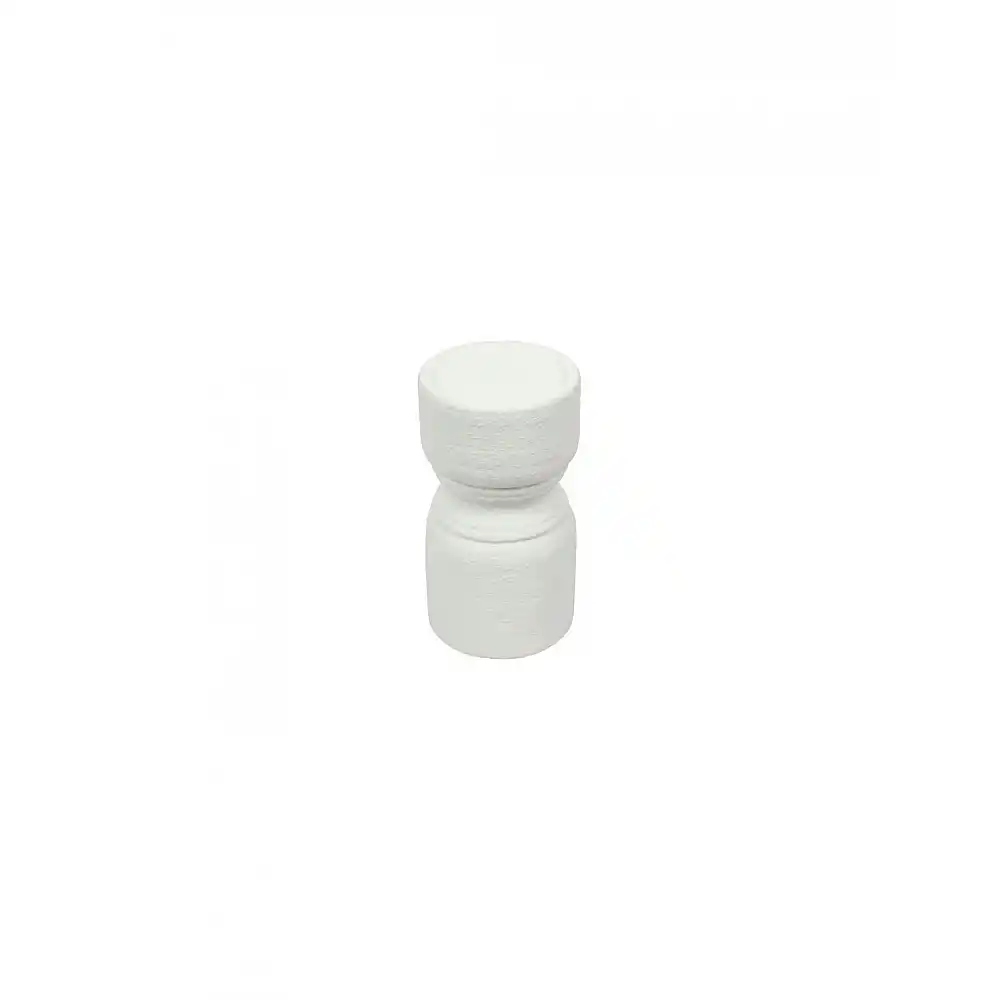 Κηροπήγιο κεραμικό λευκό 11x19,5CM