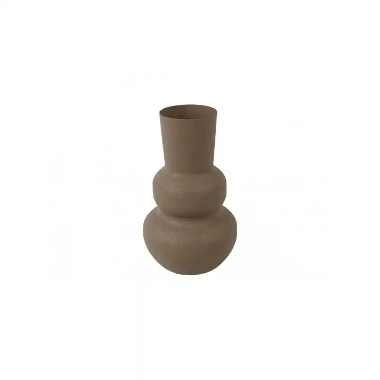 Βάζο μεταλλικό καφέ 12x20,5