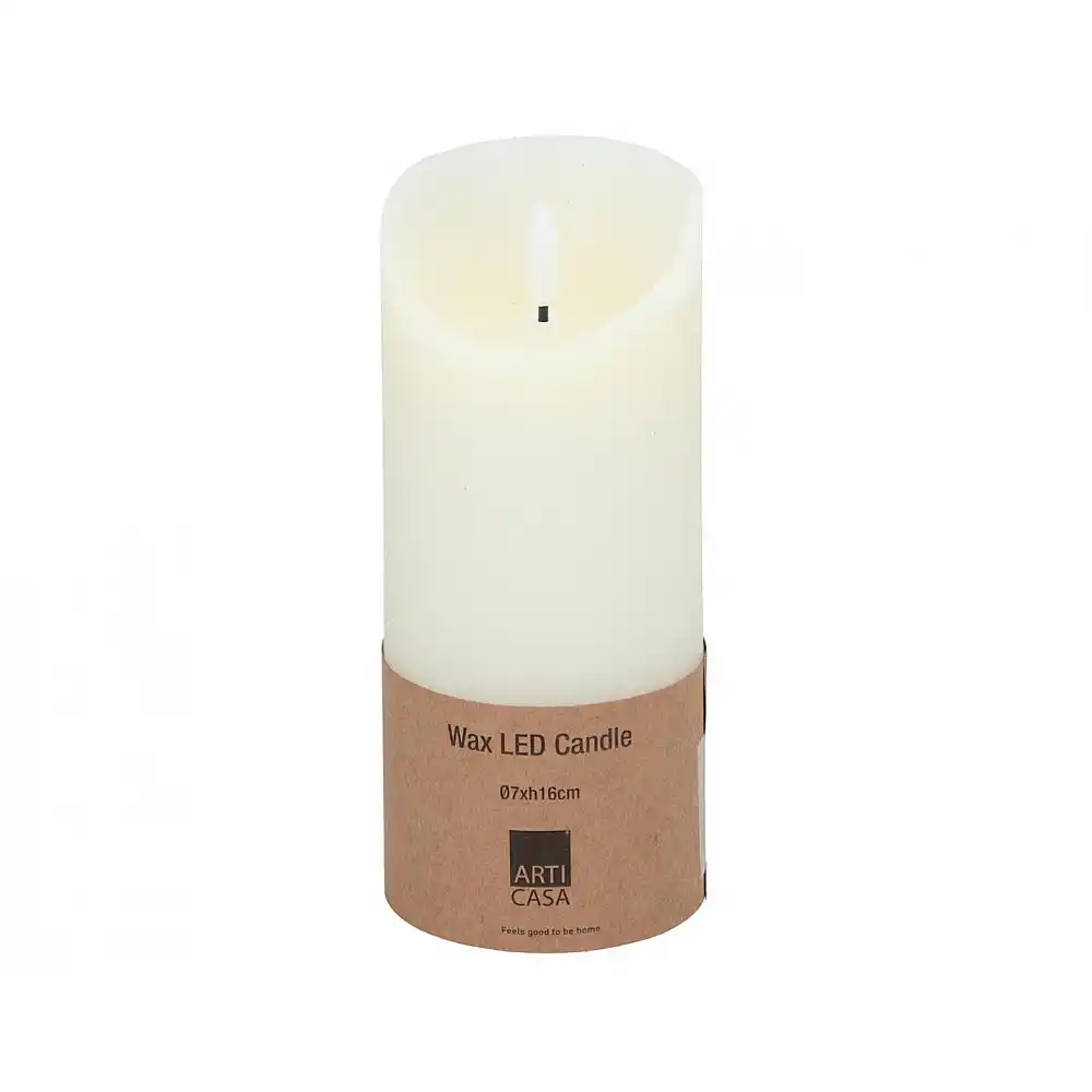 Κερί led cream 7x16cm