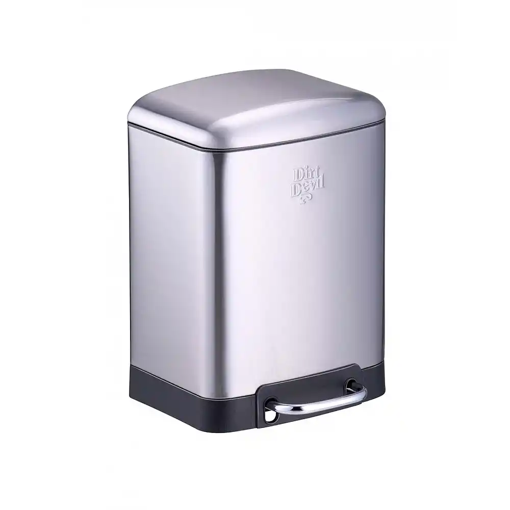 Κάδος απορριμάτων ασημί soft close 6L/22,5 x 20,7 x 32 cm