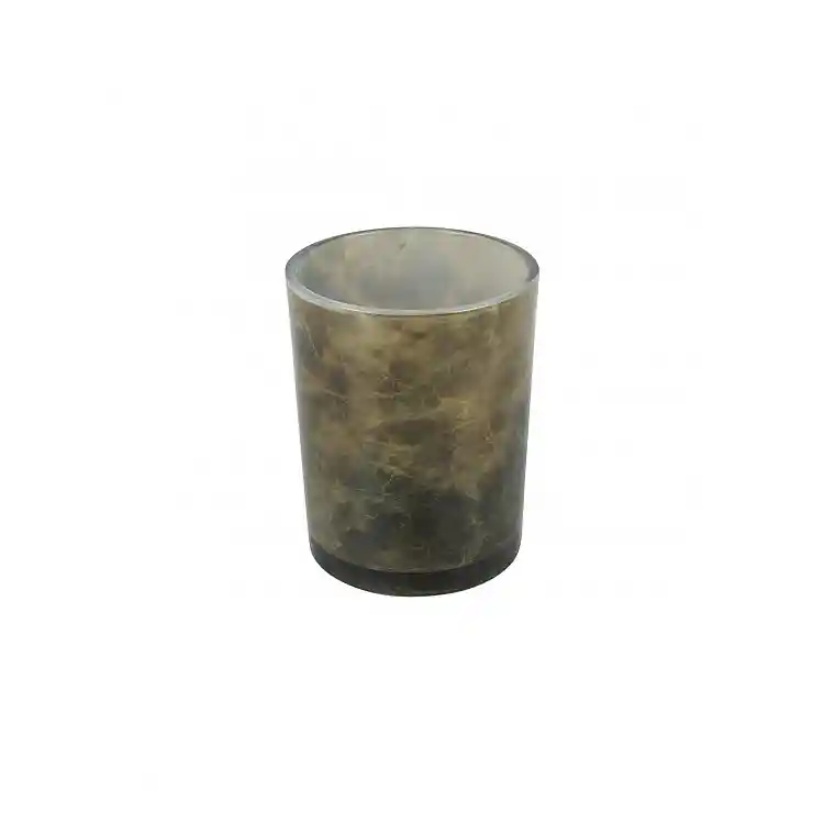 Κηροπήγιο γυάλινο καφέ νερά 10x12,5cm