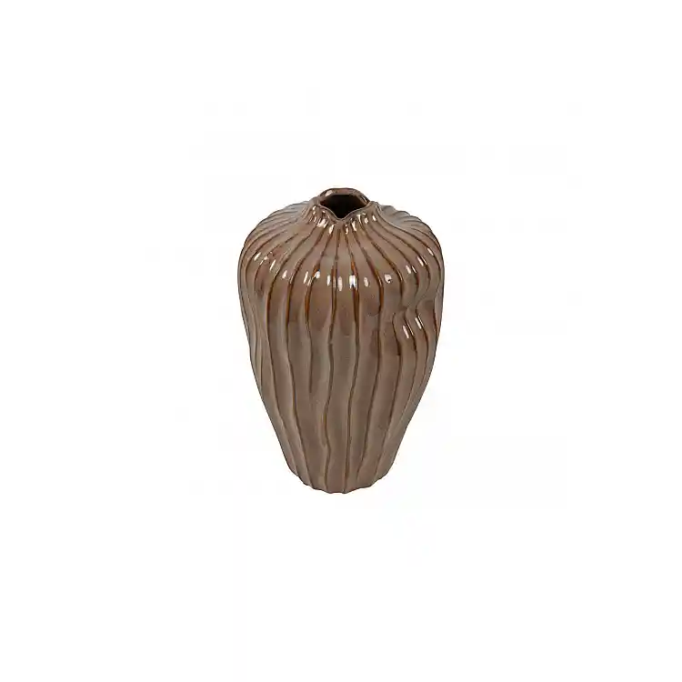 Βάζο κεραμικό καφέ 19x30cm