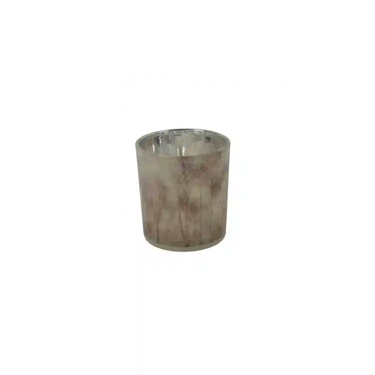 Κηροπήγιο ποτήρι γυάλινο /σχεδιο δέντρα 7,3x8cm