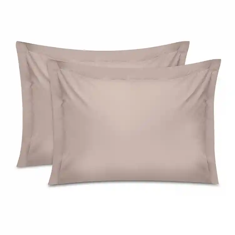 Μαξιλαροθήκες ύπνου Tonne Cotton Box Σετ 2 τμχ χρώμα μπεζ 50x80+5εκ. | 819TNE17119