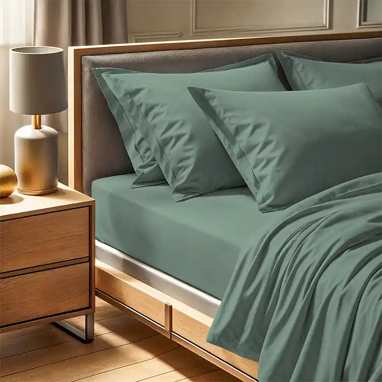 Σεντόνι Tonne Cotton Box Διπλό (240x260) χρώμα πράσινο | 819TNE82108