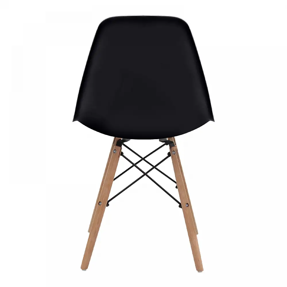 Καρέκλα τραπεζαρίας Nova Megapap PP μαύρο - ξύλινο φυσικό πόδι 46x51x80εκ. | 4 τμχ | GP001-0042,1