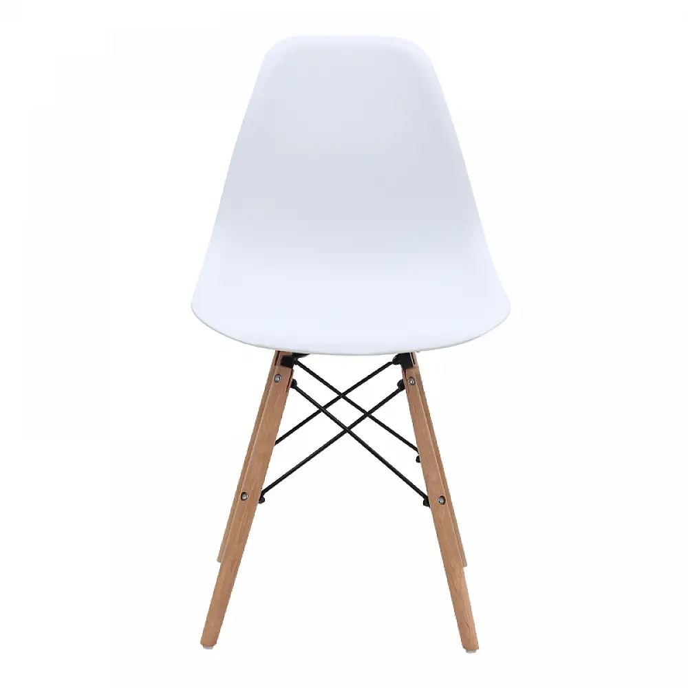 Καρέκλα τραπεζαρίας Nova Megapap PP λευκό - ξύλινο φυσικό πόδι 46x51x80εκ. | 4 τμχ | GP001-0042,2