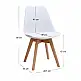 Καρέκλα τραπεζαρίας Viva Megapap PP - PU λευκό - ξύλινο φυσικό πόδι 48,5x54x80εκ. | 4 τμχ | GP001-0044,3