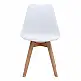 Καρέκλα τραπεζαρίας Viva Megapap PP - PU λευκό - ξύλινο φυσικό πόδι 48,5x54x80εκ. | 4 τμχ | GP001-0044,3