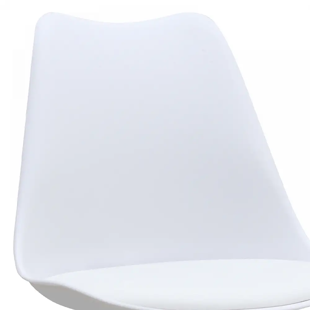 Καρέκλα τραπεζαρίας Viva Megapap PP - PU λευκό - ξύλινο φυσικό πόδι 48,5x54x80εκ. | 4 τμχ | GP001-0044,3