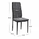 Καρέκλα τραπεζαρίας Rosa Megapap γκρι ύφασμα - μεταλλικό μαύρο πόδι 41x51x96εκ. | 4 τμχ | GP001-0049,1