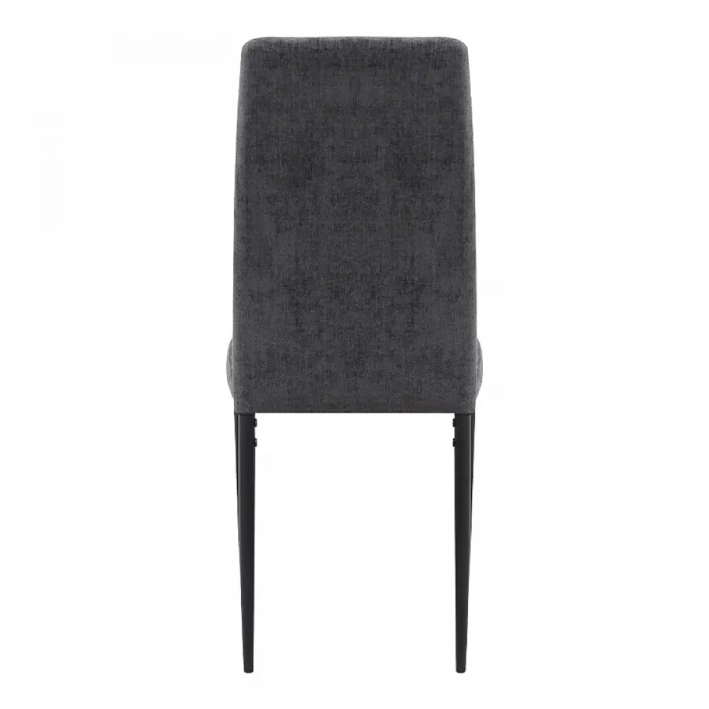 Καρέκλα τραπεζαρίας Rosa Megapap γκρι ύφασμα - μεταλλικό μαύρο πόδι 41x51x96εκ. | 4 τμχ | GP001-0049,1