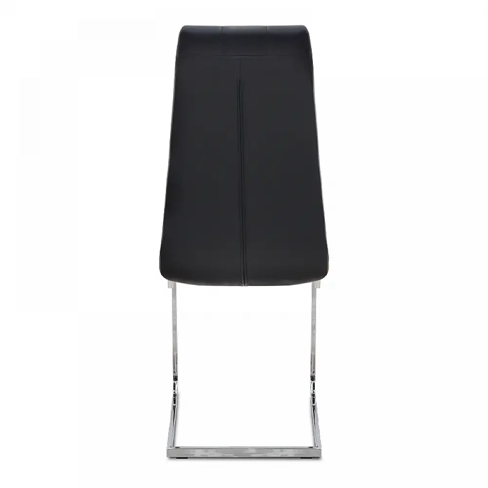 Καρέκλα τραπεζαρίας Vela Megapap μαύρο PU - μεταλλική βάση χρωμίου 41x61x107εκ. | 4 τμχ | GP001-0050,1