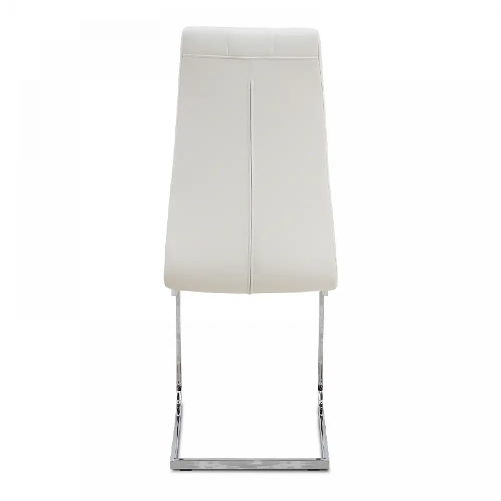 Καρέκλα τραπεζαρίας Vela Megapap λευκό PU - μεταλλική βάση χρωμίου 41x61x107εκ. | 4 τμχ | GP001-0050,2