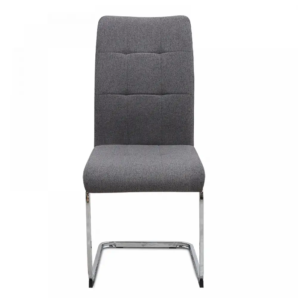 Καρέκλα τραπεζαρίας Laura Megapap γκρι ύφασμα - μεταλλική βάση χρωμίου 42x58x98εκ. | GP001-0052,2 | 4 τμχ
