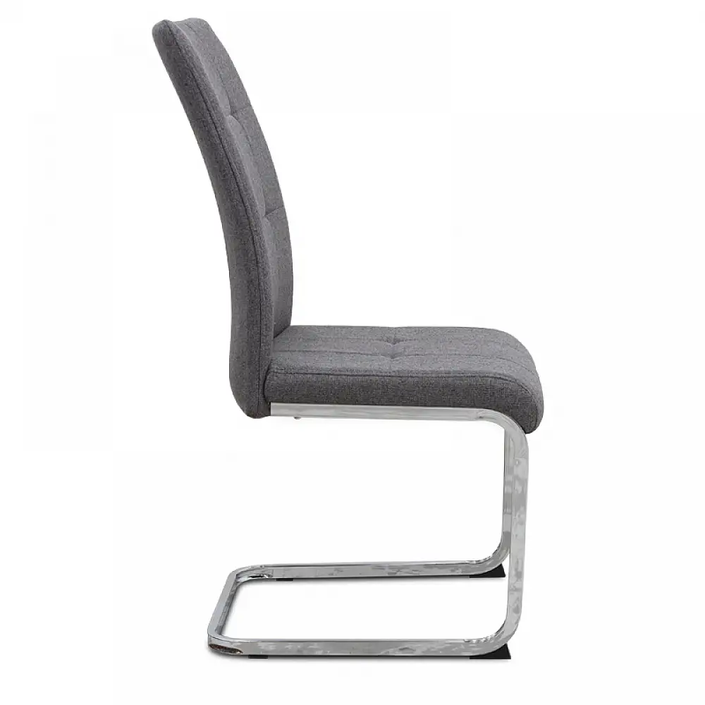 Καρέκλα τραπεζαρίας Laura Megapap γκρι ύφασμα - μεταλλική βάση χρωμίου 42x58x98εκ. | GP001-0052,2 | 4 τμχ