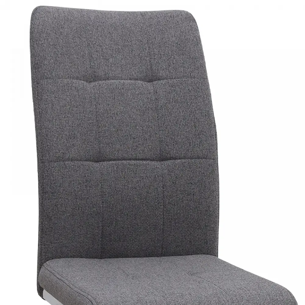 Καρέκλα τραπεζαρίας Laura Megapap γκρι ύφασμα - μεταλλική βάση χρωμίου 42x58x98εκ. | GP001-0052,2 | 4 τμχ