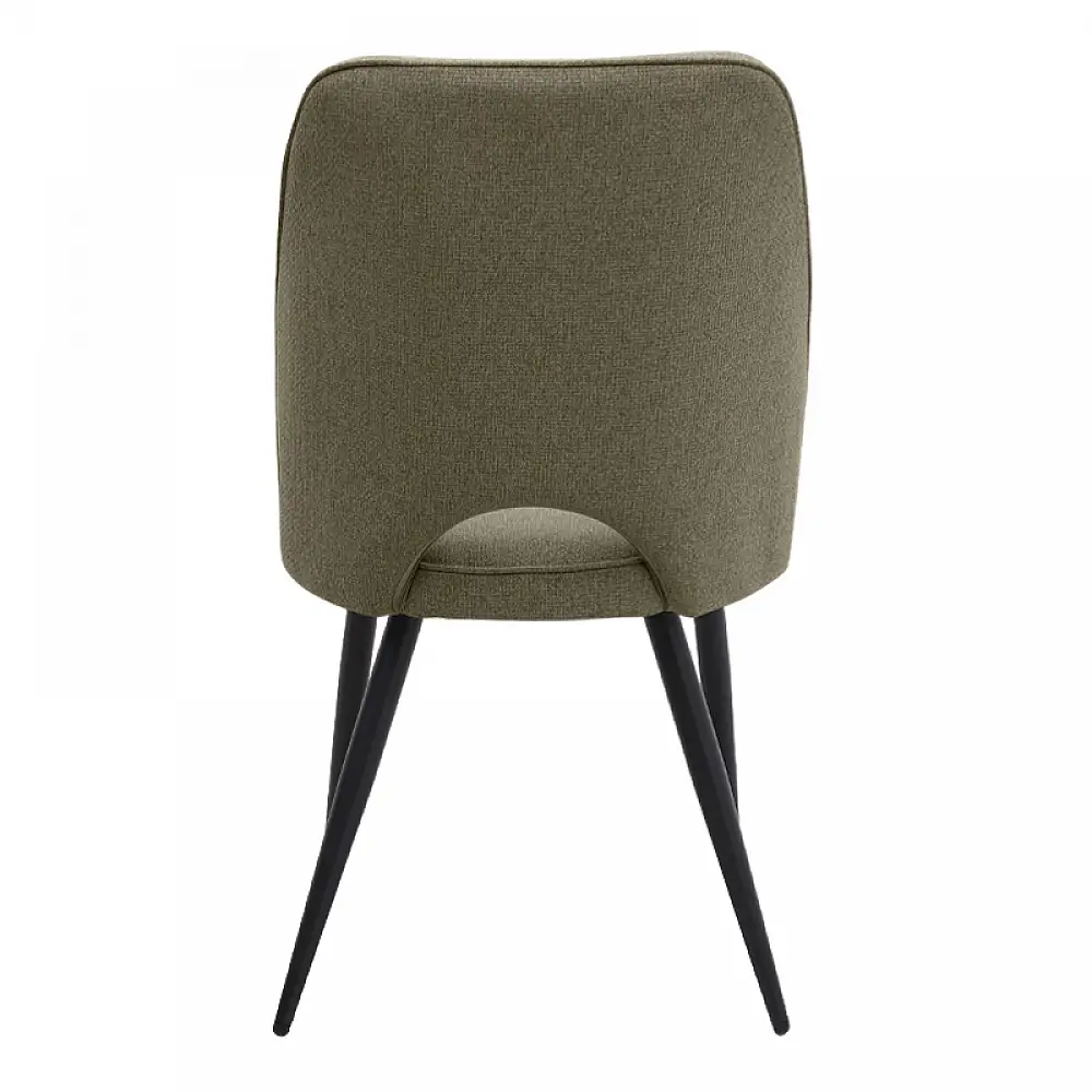 Καρέκλα τραπεζαρίας Christy Megapap λαδί ύφασμα - μεταλλικό μαύρο πόδι 47x59x90εκ. | 4 τμχ | GP001-0056,4
