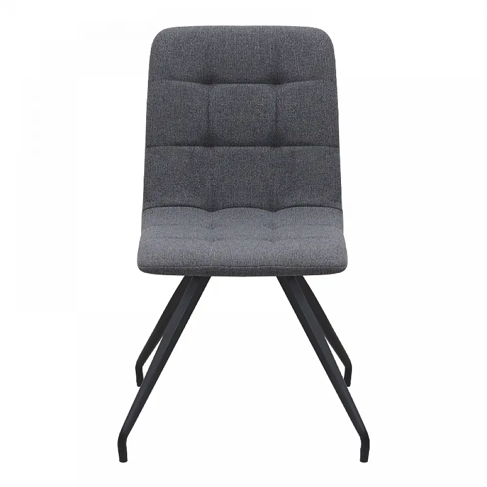 Καρέκλα τραπεζαρίας Bianca Megapap γκρι ύφασμα - μεταλλικό μαύρο πόδι 43x56x84εκ. | 4 τμχ | GP001-0057,1