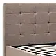 Κρεβάτι Iro Megapap υφασμάτινο με αποθηκευτικό χώρο χρώμα μπεζ - καφέ 160x200εκ. | GP002-0002,4