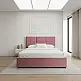 Κρεβάτι Kingston Megapap βελούδινο με αποθηκευτικό χώρο χρώμα σάπιο μήλο 160x200εκ. | GP002-0005,5