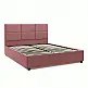 Κρεβάτι Kingston Megapap βελούδινο με αποθηκευτικό χώρο χρώμα σάπιο μήλο 160x200εκ. | GP002-0005,5
