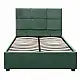 Κρεβάτι Kingston Megapap βελούδινο με αποθηκευτικό χώρο χρώμα κυπαρισσί 120x200εκ. | GP002-0006,4