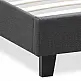 Κρεβάτι Flat Megapap υφασμάτινο χρώμα ανθρακί 160x200εκ. Κρεβάτι Flat Megapap υφασμάτινο χρώμα ανθρακί 160x200εκ.