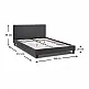 Κρεβάτι Flat Megapap υφασμάτινο χρώμα ανθρακί 160x200εκ. Κρεβάτι Flat Megapap υφασμάτινο χρώμα ανθρακί 160x200εκ.