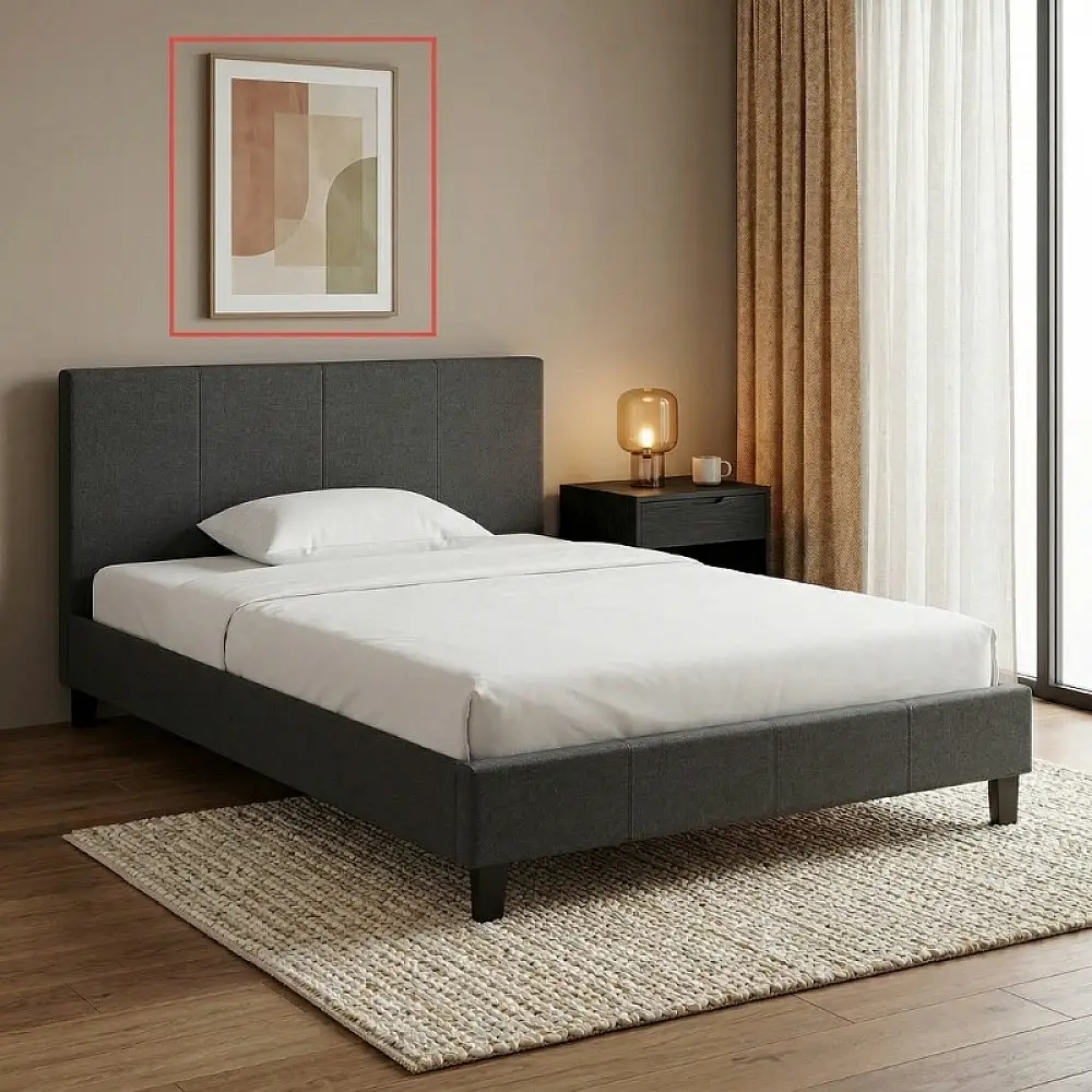 Κρεβάτι Flat Megapap υφασμάτινο χρώμα ανθρακί 120x200εκ. | GP002-0010,4