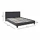 Κρεβάτι Flat Megapap από τεχνόδερμα χρώμα μαύρο ματ 140x190εκ. | GP002-0014,1