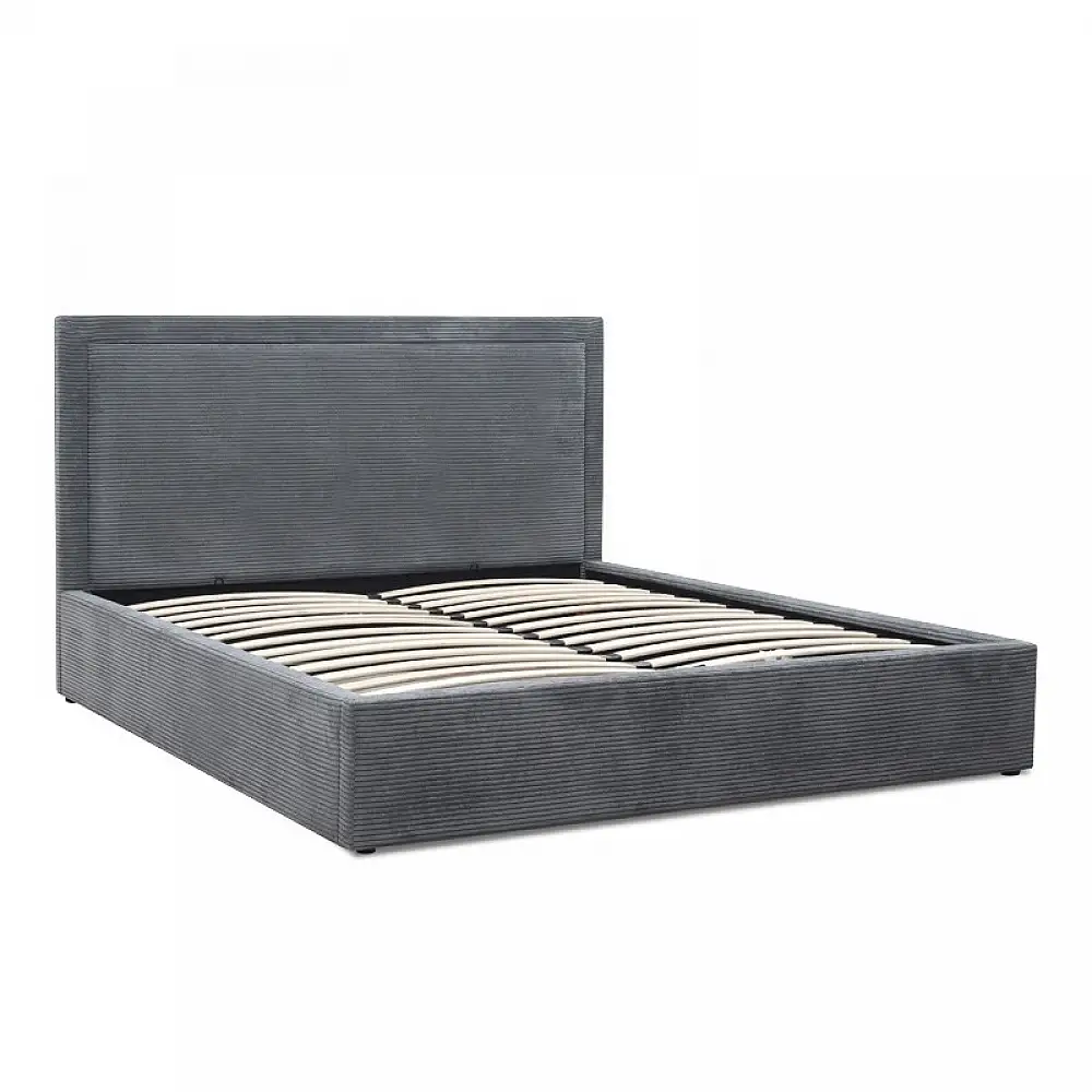 Κρεβάτι Velar Megapap υφασμάτινο με αποθηκευτικό χώρο χρώμα γκρι 160x200εκ. | GP002-0021,1