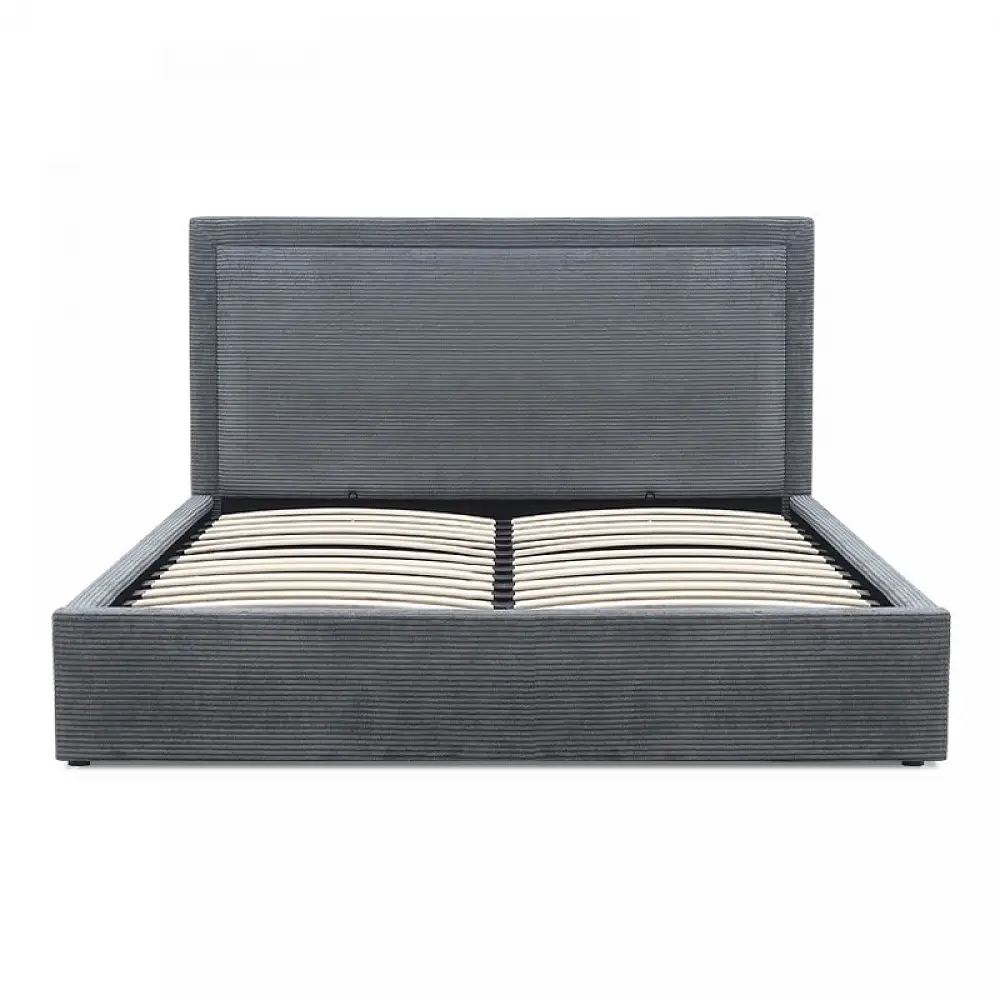 Κρεβάτι Velar Megapap υφασμάτινο με αποθηκευτικό χώρο χρώμα γκρι 160x200εκ. | GP002-0021,1