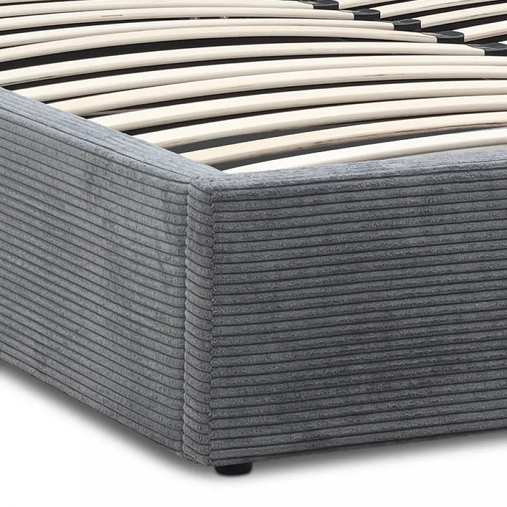 Κρεβάτι Velar Megapap υφασμάτινο με αποθηκευτικό χώρο χρώμα γκρι 160x200εκ. | GP002-0021,1