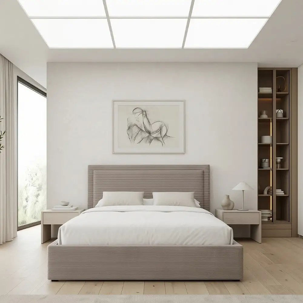 Κρεβάτι Velar Megapap υφασμάτινο με αποθηκευτικό χώρο χρώμα μόκα 160x200εκ. | GP002-0021,2