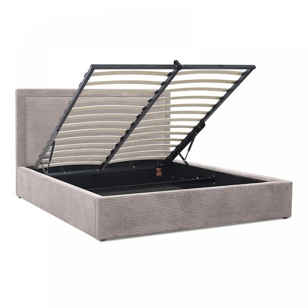 Κρεβάτι Velar Megapap υφασμάτινο με αποθηκευτικό χώρο χρώμα μόκα 160x200εκ. | GP002-0021,2